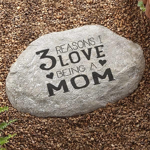 Personalization Universe Reasons Why Custom Garden Stones - Outdoor Decorative Stepping Stones with Family Names - Weather-Resistant Resin Garden Pathway Stones, Large 11.5" x 7.5"