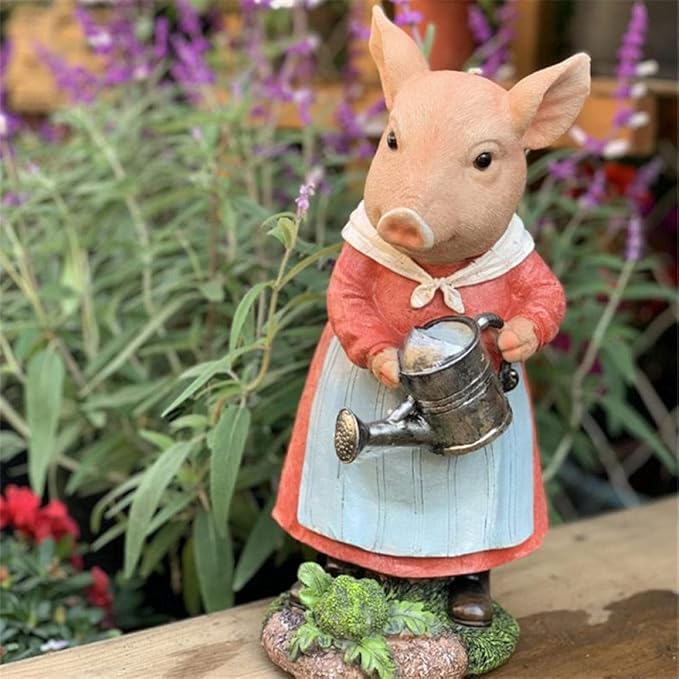Garden Ornaments Decor Statue Outdoor,Art Sculpture Ornaments Statues Sculptures Outdoor Garden Art Sculpture Doll Resin Crafts Gardening Yard Decoration-B