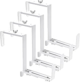 VIVIKEN Adjustable Planter Box Bracket, Flower Box Holder Brackets for Deck Railing, Window Box Hanging Brackets for Patio Garden Fence Pergola Balcony Supporting Heavy Planters-4 Pack