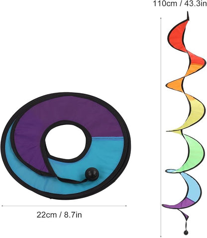 Hanging Wind Spinners, Spiral Wind Spinner Colorful Windsock Outdoor Garden Decor Hanging Decoration for Yard Garden Outdoor
