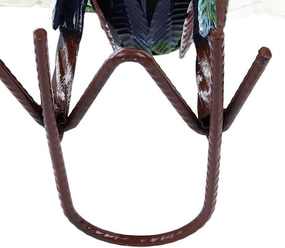 Metal Peacock Statue, Realistic Peacock Sculpture with Intricate Feather Details, Weatherproof Iron Garden Decor for Outdoor Lawn or Indoor Living Room Display