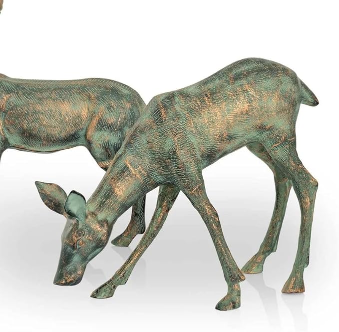 SPI Home Garden Deer Pair Garden Statues Outdoor Décor