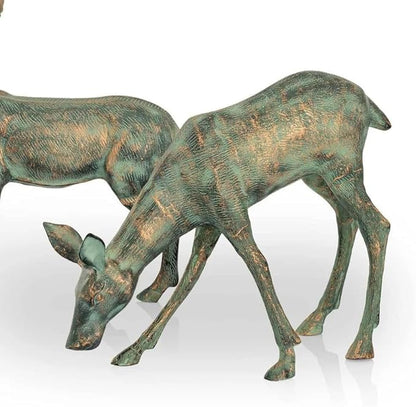 SPI Home Garden Deer Pair Garden Statues Outdoor Décor