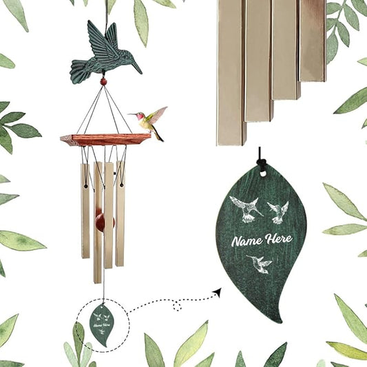 ASTARIN Memorial Custom Wind Chimes for Loss of Loved One, Wind Chimes for Patio Yard Decor, 24'' (Condolences-1)