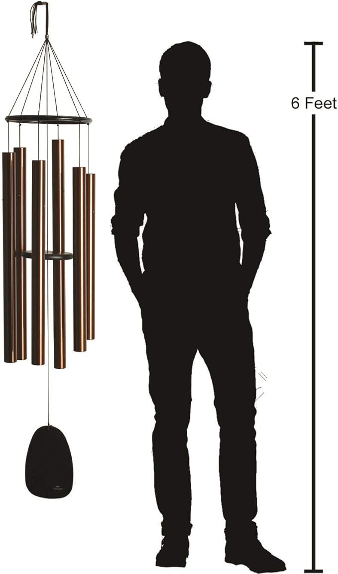 Woodstock Chimes Signature Collection, Bells of Paradise, Bronze 68", Decor Designs Wind Chimes for Outdoor, Patio, Home or Garden Décor (BPBR68)