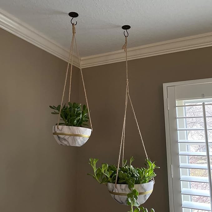ROYHOO 6PCS Ceiling Hooks for Hanging Plants - Metal Plant Bracket Iron Wall Mount Lanterns Hangers for Hanging Bird Feeders, Lanterns, Wind Chimes, Planters, Outdoor Decoration Hooks