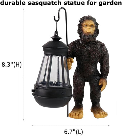 Bigfoot Garden Statues with Lamp Solar Outdoor Decors, Solar Light Big Foot Sasquatch Yard Decorations for Front Porch Patio Lawn Decor, Bigfoot Gifts Sasquatch Gifts Outdoor