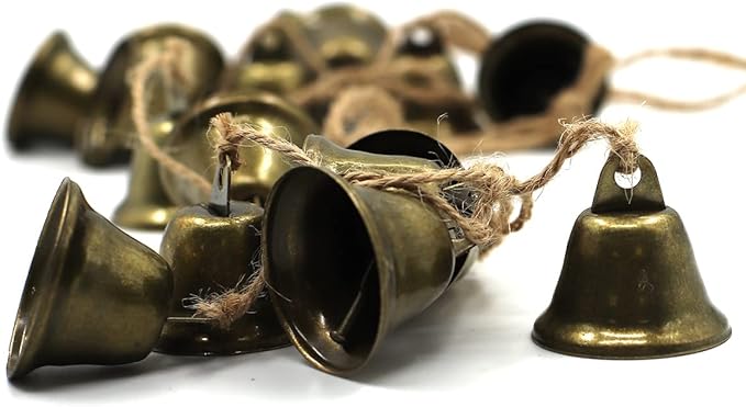 2 Pieces Witch Bells Protection for Door Knob Hanger Wind Chimes Witchy Things Clear Negative Energy Witchcraft Supplies for Boho Home Room Decor (Brown, 2)
