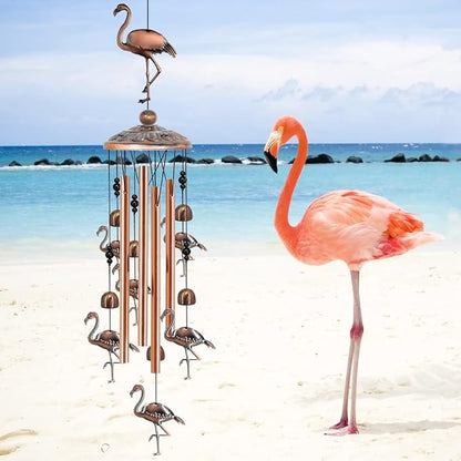 Wind Chimes for Outside Flamingo Gifts for Women Flamingo Garden Decor Birthday Gift for Mom Grandma Friend Flamingo Outdoor Yard Decorations Windchimes Outdoors