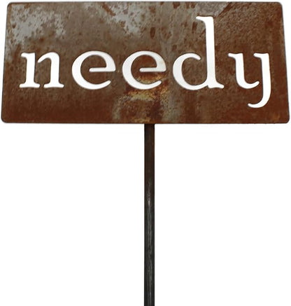 Classic Metal Garden Markers 19 Inches Tall (needy, Naturally Rusted)