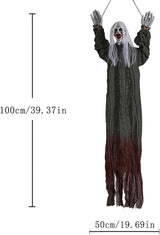 3 Pack Halloween Decorations Outdoor,Hanging Ghost Spooky Skeletons Decor Supplies, Creepy Haunted House Flying Halloween Decoration with Yard Tree Porch Garden Party Décor Indoor