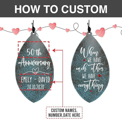 ASTARIN Personalized 20th 50th Anniversary Wind Chime, Happy Anniversary Wedding Valentine's Day Gift for Wife Women Sister, Golden Keepsake Decorations for Parents Couples(Produced in USA)