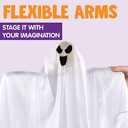 JOYIN 3 PCS Halloween Party Decoration 27.5" Hanging Ghosts, Cute Flying Ghost for Front Yard Patio Lawn Garden Party Décor and Holiday Decorations