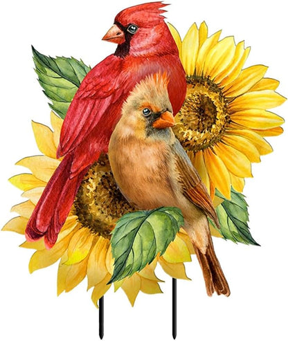 Briarwood Lane Cardinals and Sunflowers Metal Art