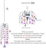 H&D HYALINE & DORA Chandelier Wind Chimes AB Coating Crystal Prisms Hanging Suncatcher Pendant Home Decor Gifts