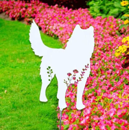 Cairn Terrier Dog Metal Sign,Yard Garden Decor,Dog Garden Decor,Rusty Animal Garden Stake,Metal Ornaments for Garden Outdoor Planters Lawn Custom Iron Art Sign Souvenirs Mourning Gifts