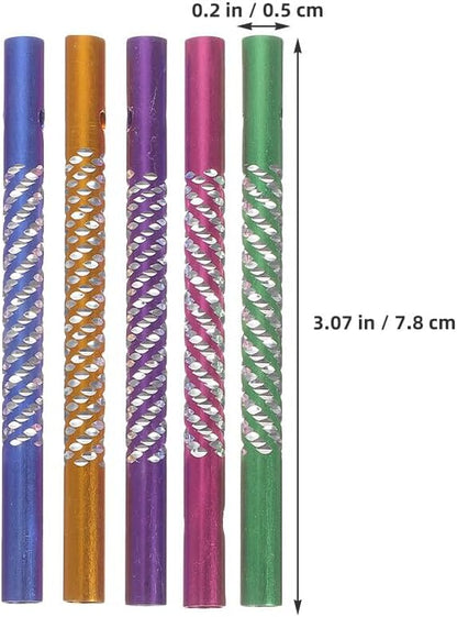 NUOBESTY 100pcs Wind Chime Tubes, Wind Chime Parts DIY Aluminum Hollow Tubes Replacement Windchime Kit Craft Supplies for Handicraft Enthusiasts for Patio, Garden, Outdoor, Home Hanging Decor