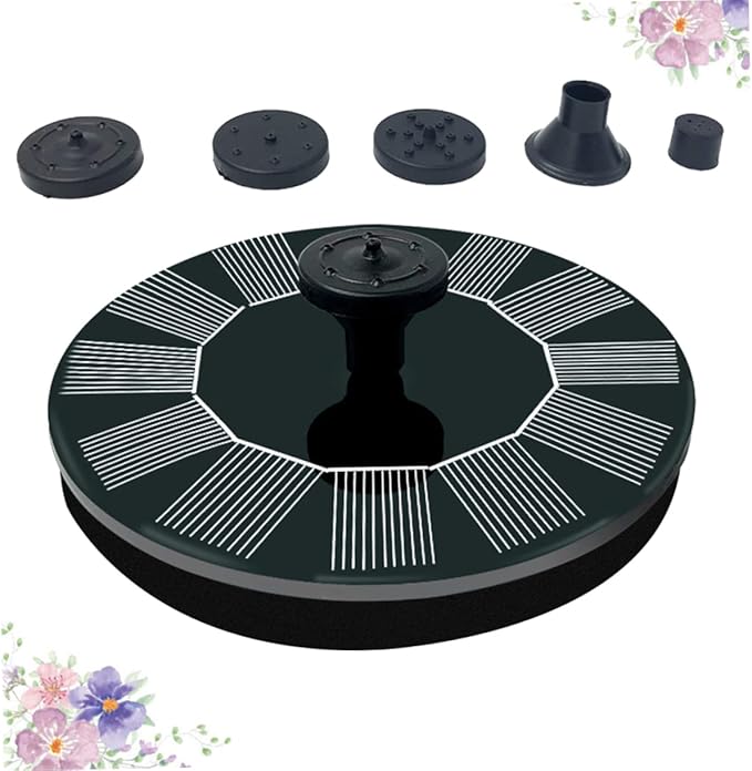 FAVOMOTO Solar Floating Fountain Solar Powered Mini Water Fountain for Garden and Bird Bath Automatic Operation Cute Design Efficient Water Circulation Durable Material