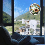 5.9'' Sunflower Acrylic Window Hanging Flower Sun Catcher Decor Stained Panel Hangings Wall Art Decor Gift for Daughter,Mom,Grandma (Style D)