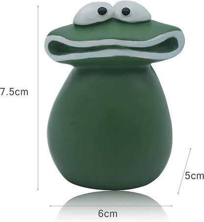 Garden Frog Statue Outdoor Decor – Waterproof Resin Frog Sculpture, Hand-Painted Frog Garden Statue for Patio, Lawn, Yard, Balcony or Porch, Cute Frog Figurine Garden Decor Gift for Garden Lovers