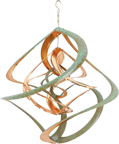 Red Carpet Studios The Original Cosmix Deluxe Helix Wind Spinner, Large 20-Inch, Triple Copper & Patina