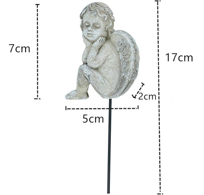 MUAMAX Decorative Angel Garden Stakes Miniature Angel Fairy Garden Angel Small Memorial Statue