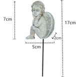 MUAMAX Decorative Angel Garden Stakes 2 Pack Miniature Angel Fairy Garden Angel Ornaments Small Angel Memorial Statue Fairy Garden Accessories