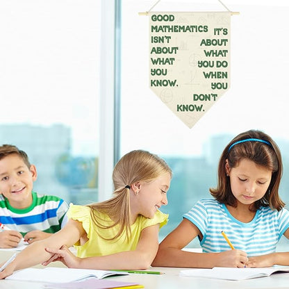 Funny Math Classroom Hanging Pennant Flag Humorous High Middle School Classroom Rules Hanging Flag Funny Mathematics Gift for Math Lover Teacher Student