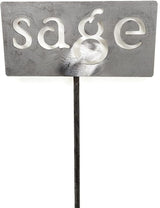 Classic Metal Garden Markers 19 Inches Tall (sage, Raw, Unfinished Steel (will rust with time))