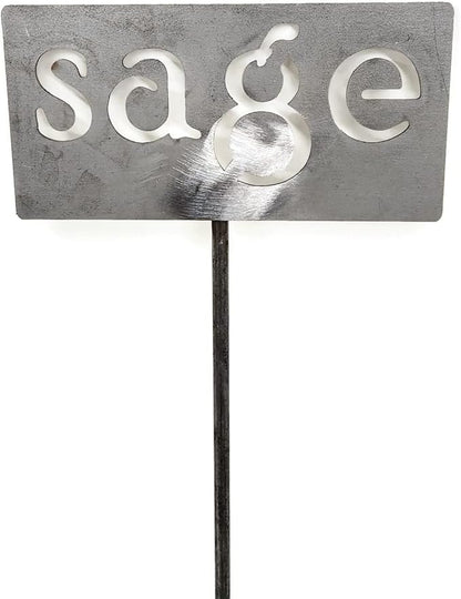 Classic Metal Garden Markers 19 Inches Tall (sage, Raw, Unfinished Steel (will rust with time))