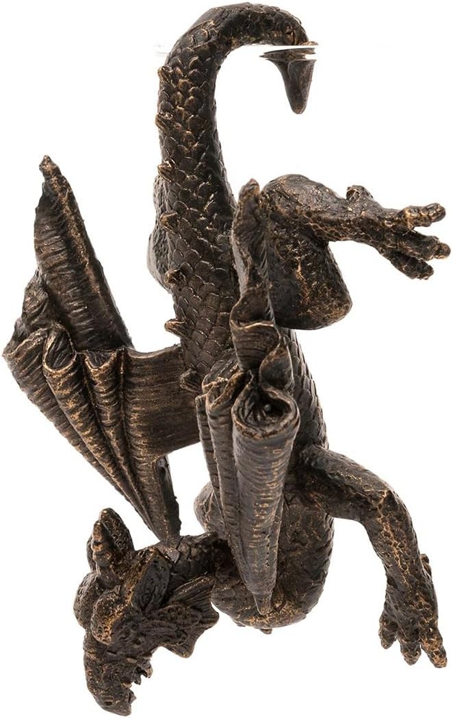 Dragon Planter Pot Hugger, Flower Climbing Animal Figurine, Resin Hanger Statue and Decorative Sculpture for Vase, Garden Outdoor Patio Lawn Yard Decor