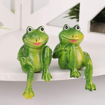 2pcs Handcrafted Statue Garden Decor Ornament Sculpture for Outdoor Courtyard Park Villa with Natural Material