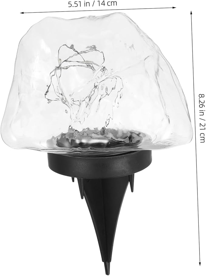 Abaodam Led Garden Pathway Lights Outdoor Cobblestone Lights for Patio Walkway and Landscape Decoration Elegant Solar-Powered Design for Enhanced Safety and Aesthetic Appeal