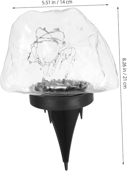 Abaodam Led Garden Pathway Lights Outdoor Cobblestone Lights for Patio Walkway and Landscape Decoration Elegant Solar-Powered Design for Enhanced Safety and Aesthetic Appeal