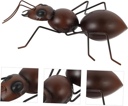 Toyvian 1pc Iron Ant Statue Figurine for Garden and Balcony Decoration Creative Ant Design Garden Ornament for Outdoor Spaces Craft for Lawn and Patio Decor