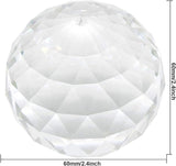 Clear Crystal Ball Prism Window Rainbow Maker Window Prisms Suncatcher for Feng Shui, (60mm /2.4inch)