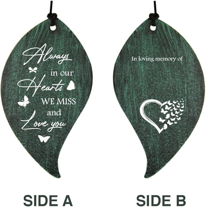 ASTARIN Memorial Custom Wind Chimes for Loss of Loved One, Wind Chimes for Patio Yard Decor, 24'' (Condolences-2)