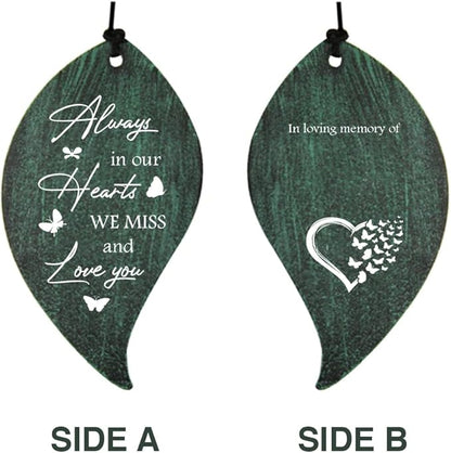 ASTARIN Memorial Custom Wind Chimes for Loss of Loved One, Wind Chimes for Patio Yard Decor, 24'' (Condolences-2)