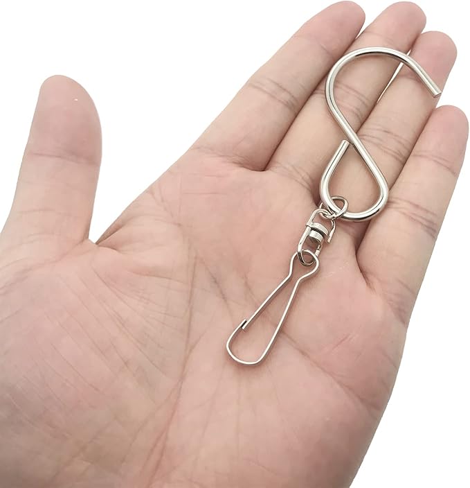 24 Pack Swivel Hooks Clips for Hanging Wind Chimes, Crystal Twisters, Outdoor Ornaments Party Supply