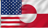 America Greenland Flag 2X3FT, USA Greenlander Friendship Flags,Both Sides Printed, Men Women Banner,Vibrant Colors, Double Stitched with 2 Brass Grommets, Bar Garden Street Decoration, GYM, Office Decor,Indoor Outdoor Use,Gifts. (Z-US-GL, 2x3ft)