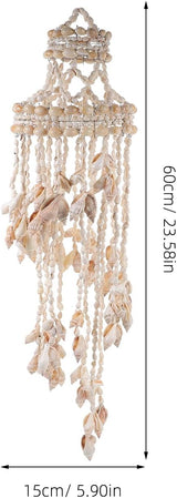 Seashell Wind Chimes, 2Pcs Shell Wind Chimes for Outside Hanging Shell Nautical Decorative Decoration Sea Decor for Outside Patio Yard Garden Hanging Ornament Home Decor