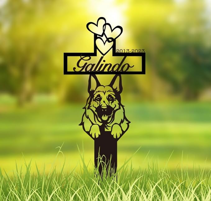 Golden Retriever Loss Metal Memorial Stakes,Custom Memorial Metal Sign with Name Year,Pet Grave Marker Ornament for Cemetery,Golden Retriever Dog Metal Plaque,Pet Loss Sympathy Gifts
