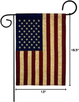 US Army Veteran Burlap Garden Flag - Pack Armed Forces Rangers United State American Military Retire Official USA Vintage Applique - House Banner Small Yard Gift Double-Sided Made in 13 X 18.5