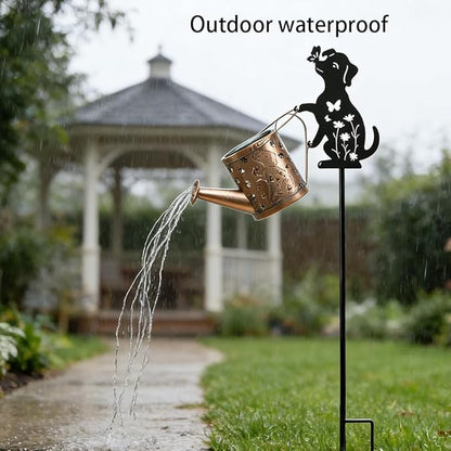 Solar Watering Can Lights for Outside, 2Pack Watering Can with Cascading Lights Shepherd's Hook, Gardening Gifts for Women, Yard Decoration Outdoor and Garden Backyard
