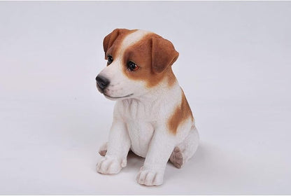 HI-LINE Sitting Jack Russel Terrier Puppy Outdoor Garden Statue - 6.5"