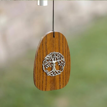 Woodstock Chimes Signature Collection, Woodstock Tree of Life Chime, 37'', Silver Wind Chimes for Outdoor, Patio, Home or Garden Decor (TOLB)