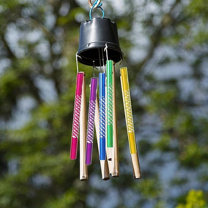 NUOBESTY 150Pcs Wind Chime Tubes DIY Parts Supplies Hollow Metal Tubes for Outdoor Garden Patio Hanging Decor Crafting Relaxing Sound Wind Bell Components