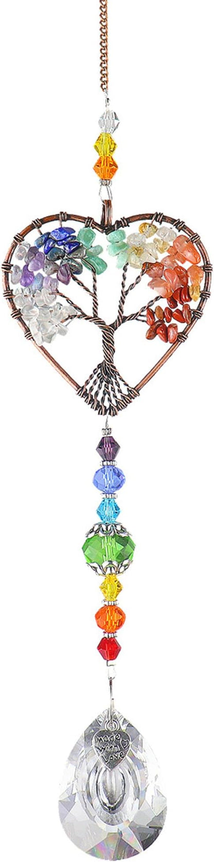 Crystal Suncatchers Hanging Ornaments, Rainbow Maker Sun Catchers Indoor Window Garden Decor Gift Indoor Window Home Car Decor Gift (1, Stone)