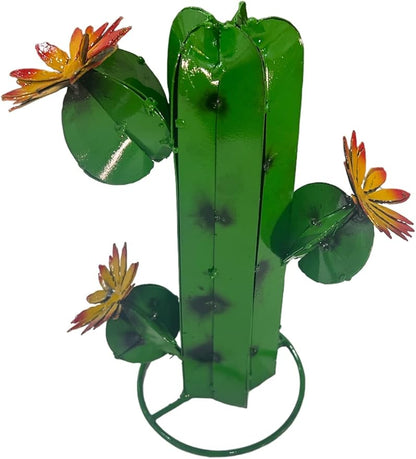 Mini Metal Saguaro - Garden Art (Green)