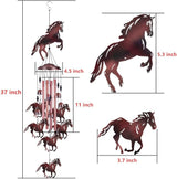 Horse Wind Chimes for Garden, Home, Balcony, Yard, Outdoor Decoration, Horses Chimes, Memorial Wind Bells, Horses Wind Catcher, Blessing Wind Chimes Xmas Gifts for Mom, Grandma, Family, Women, Friends